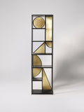 Swoon black Pablo narrow shelving with mango wood - British product