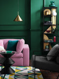 Swoon black Pablo narrow shelving with mango wood - British product