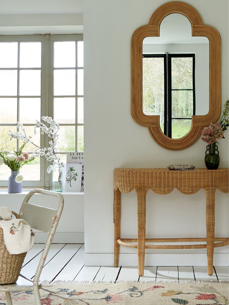 La Redoute Intérieurs Natural Rivia rattan mirror 120x73cm, imported from the UK