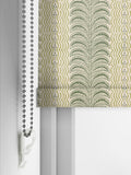 Land & Shore Green Fintra Stripe roller blind - British product