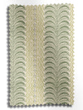 Land & Shore Green Fintra Stripe roller blind - British product