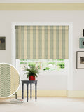 Land & Shore Green Fintra Stripe roller blind - British product