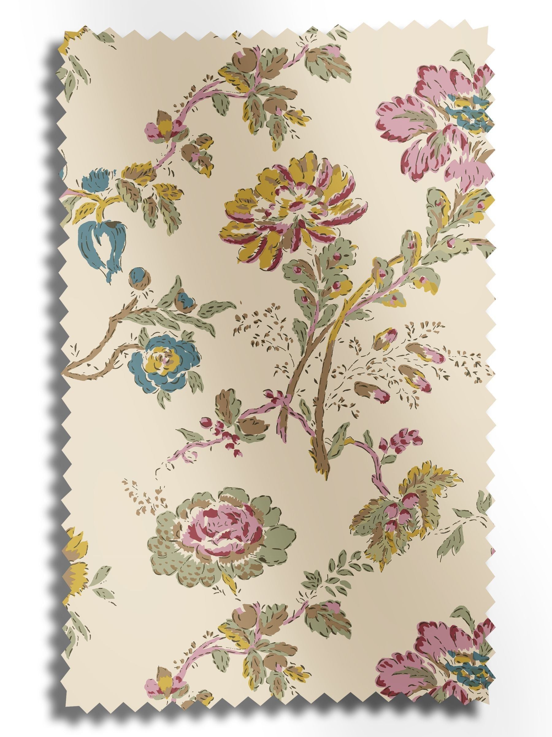 Land & Shore Orchard roller blind green floral 600x320mm - British product