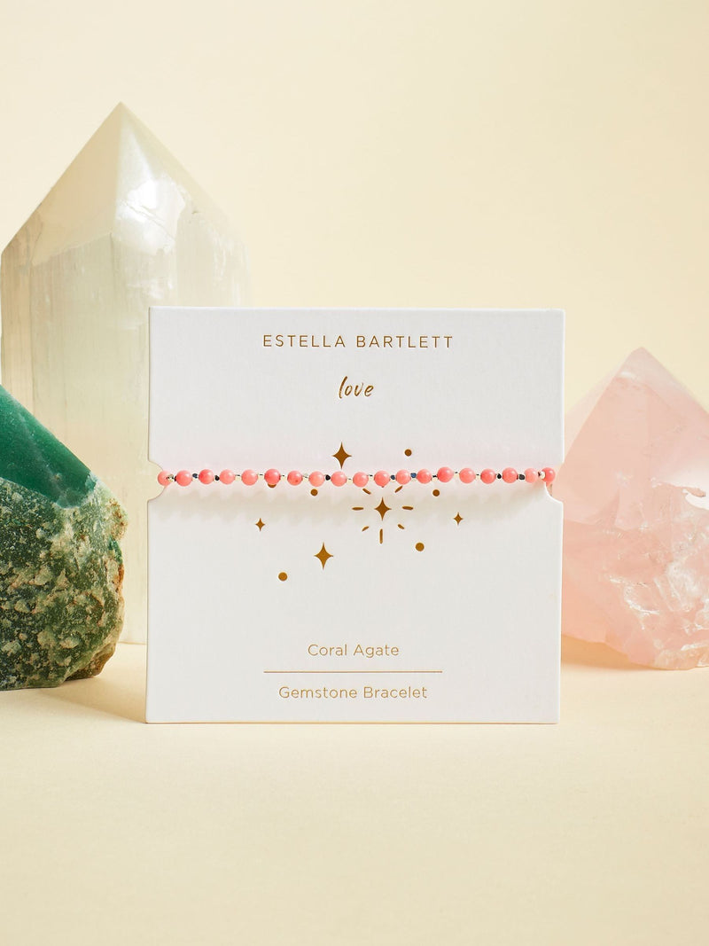 Estella Bartlett Amelia Howlite Bracelet Gold Tone Grey for Stress Relief