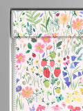 Wee Blue Bell pink roman blind with secret garden design, imported from the UK