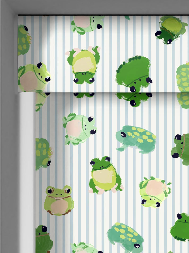 Wee Blue Bell Little Frogs roller blind (British brand)