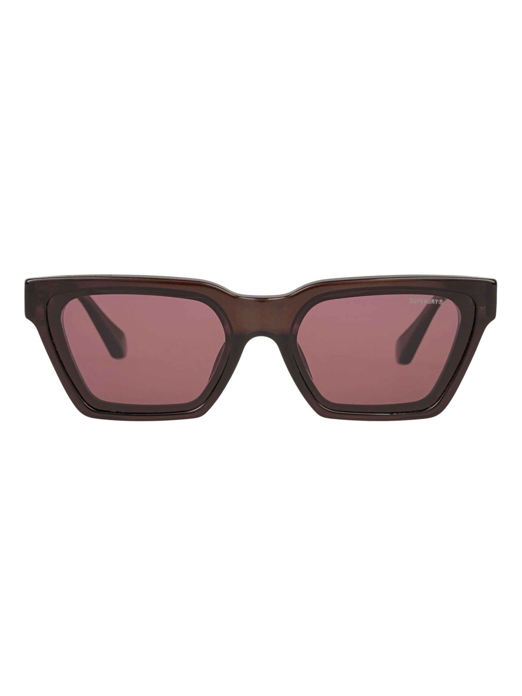 Superdry grey cat eye sunglasses with gold foil logo - British product
