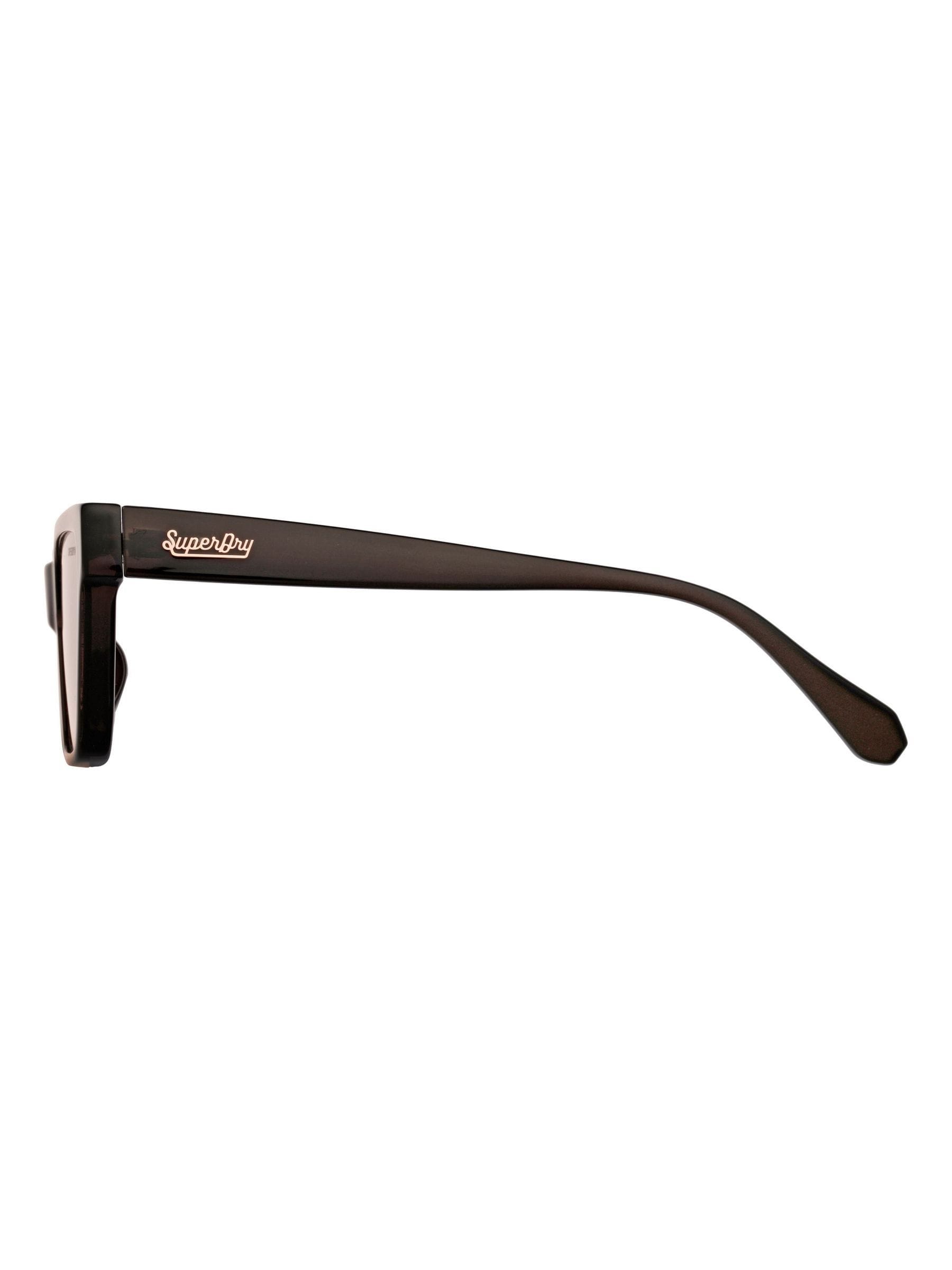 Superdry grey cat eye sunglasses with gold foil logo - British product