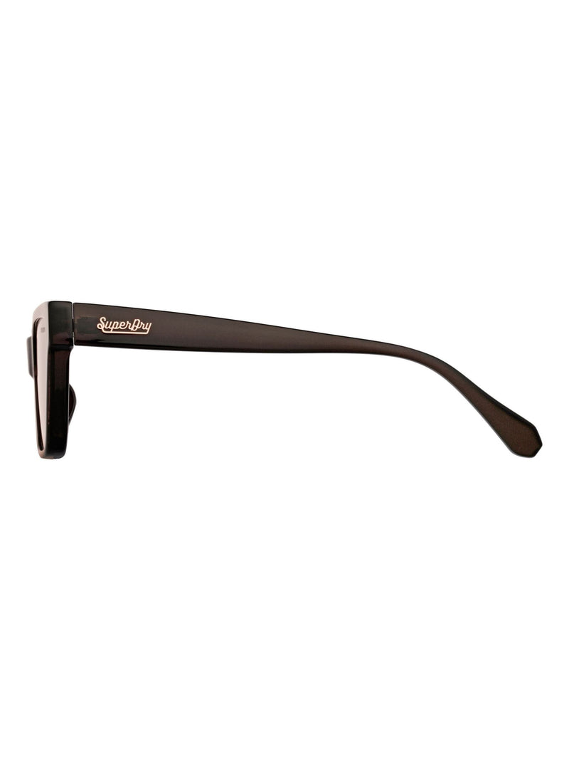 Superdry grey cat eye sunglasses with gold foil logo - British product
