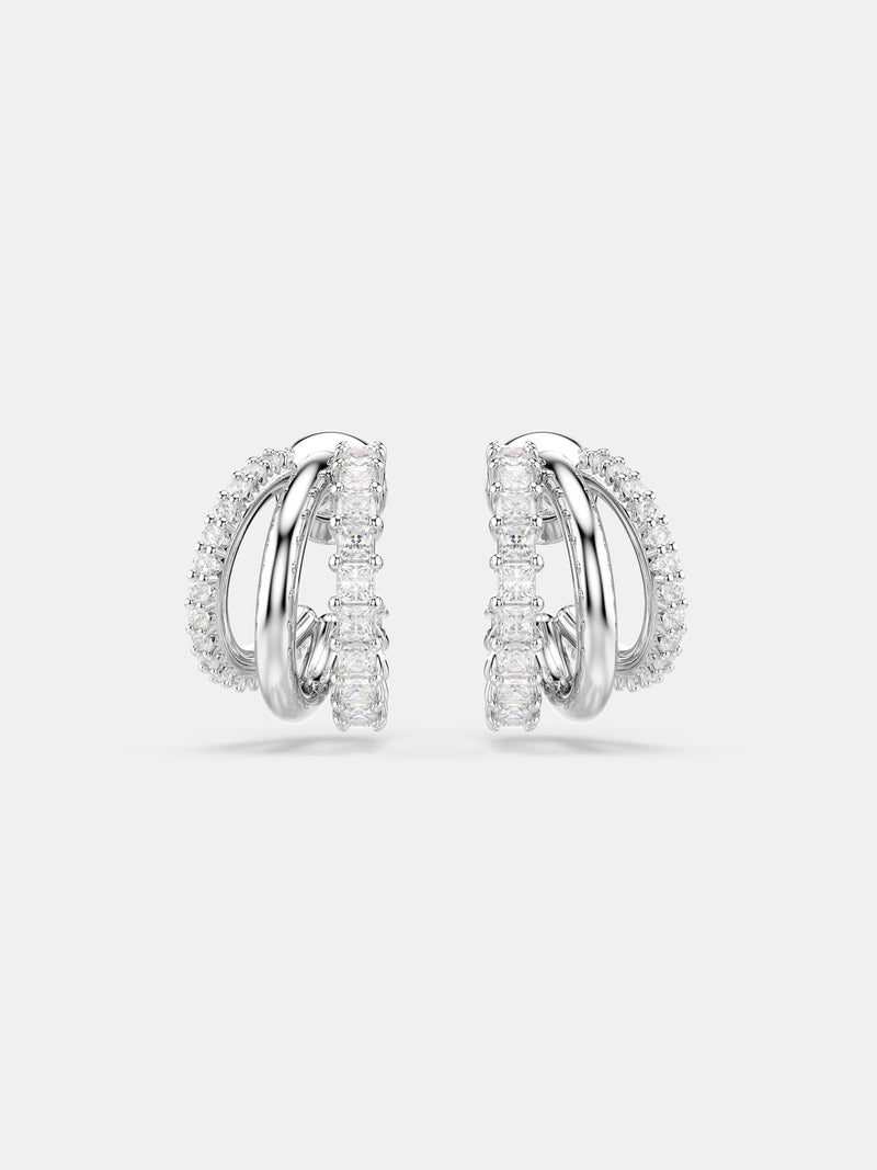 Swarovski Hyperbola earrings rhodium plated cubic zirconia, imported from the UK
