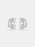 Swarovski Hyperbola earrings rhodium plated cubic zirconia, imported from the UK