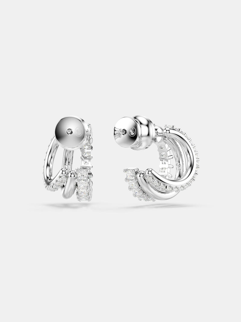 Swarovski Hyperbola earrings rhodium plated cubic zirconia, imported from the UK