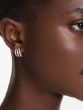 Swarovski Hyperbola earrings rhodium plated cubic zirconia, imported from the UK