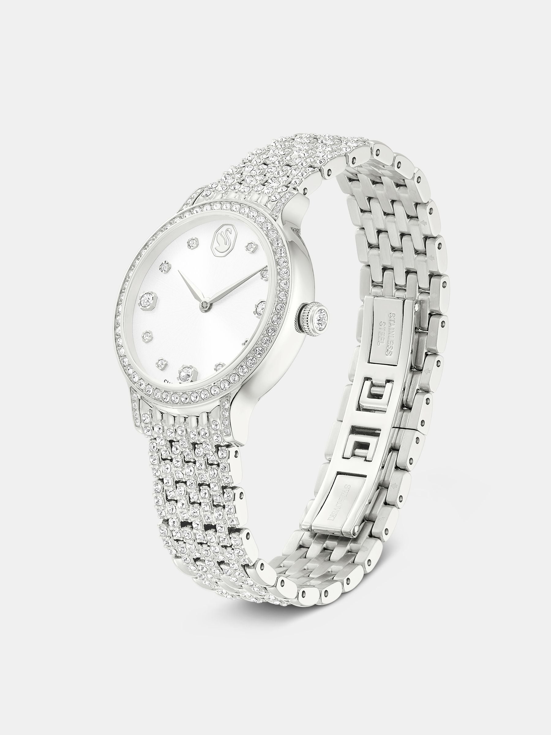 Swarovski Imber silver tone crystal watch - British product