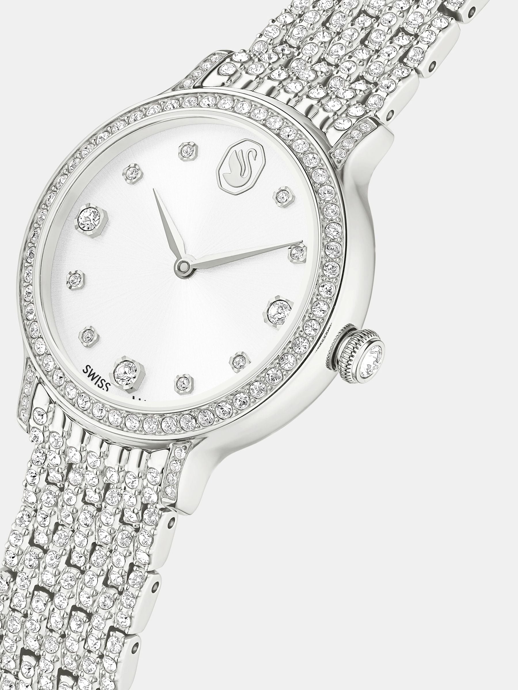 Swarovski Imber silver tone crystal watch - British product