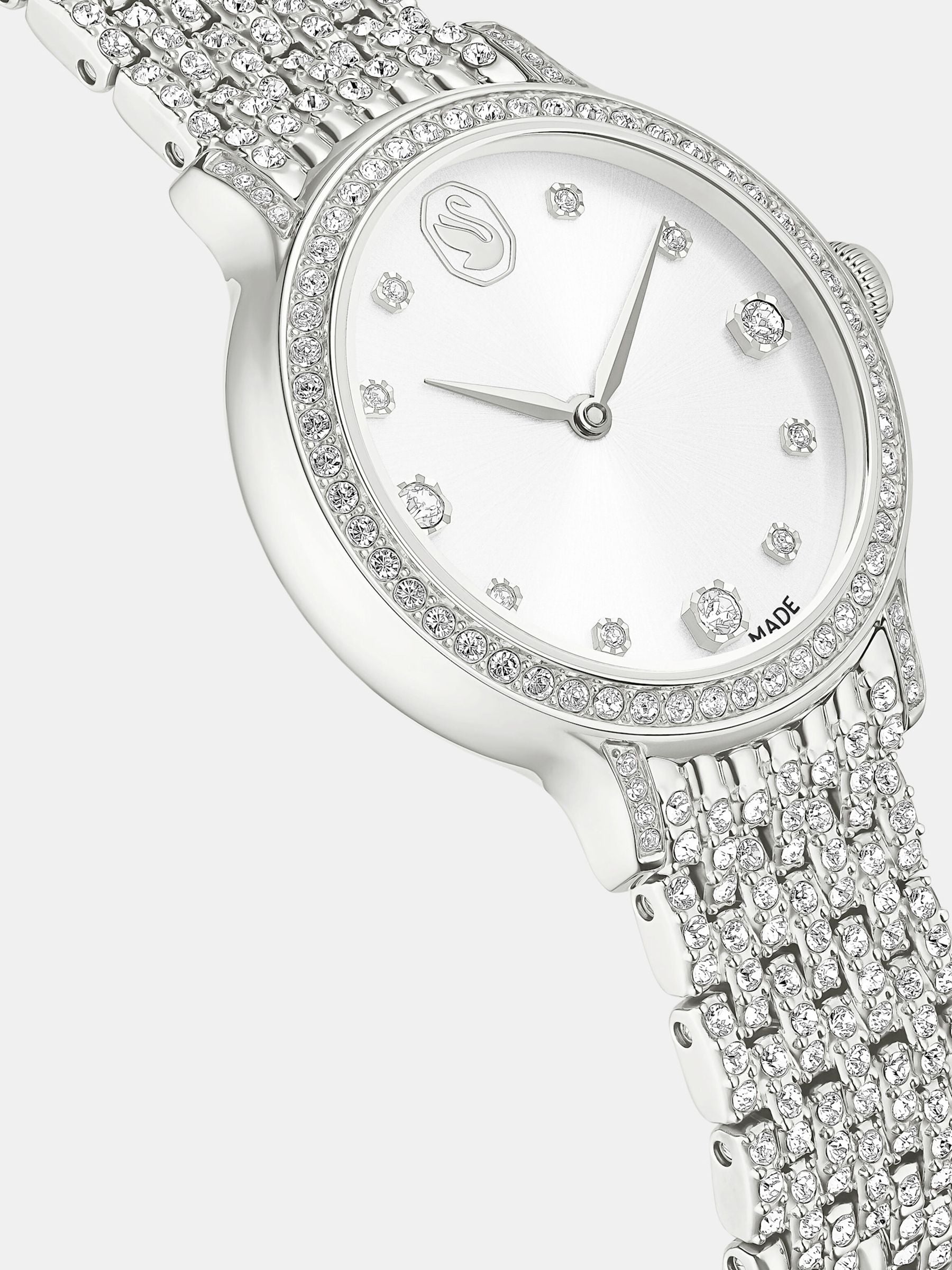 Swarovski Imber silver tone crystal watch - British product