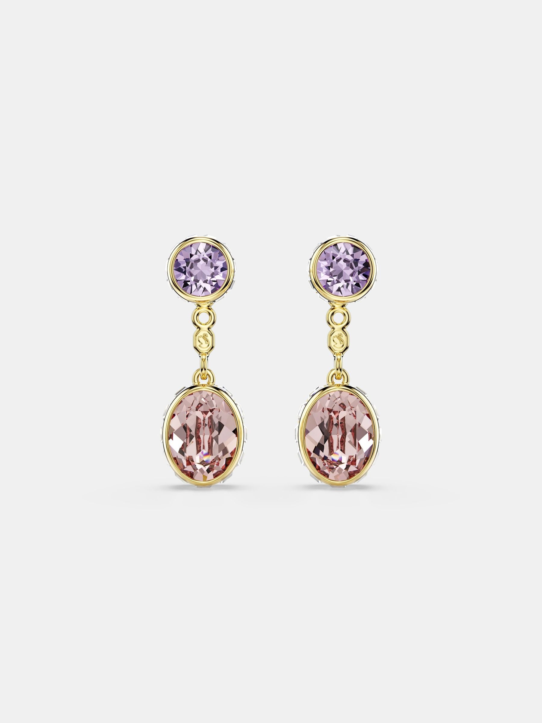 Swarovski Chroma drop earrings 18K gold plated (British brand)
