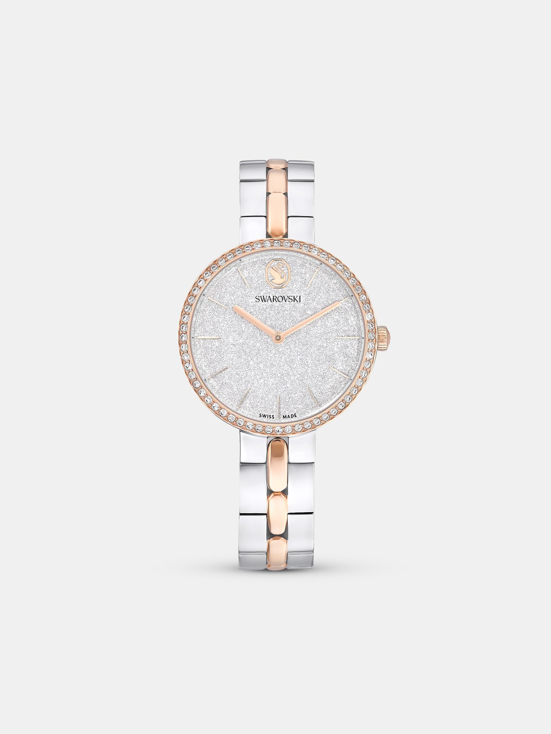 Swarovski Cosmopolitan watch with crystals and rose gold-tone (British brand)