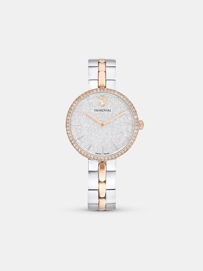 Swarovski Cosmopolitan watch with crystals and rose gold-tone (British brand)