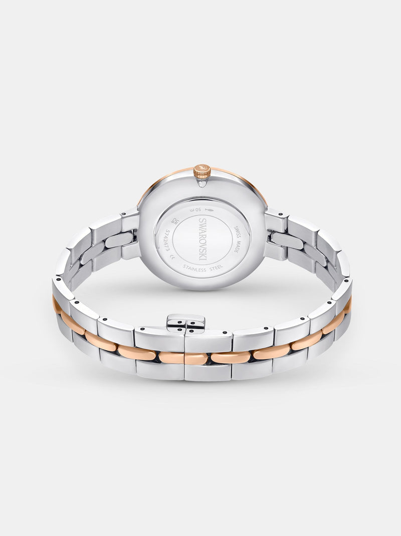 Swarovski Cosmopolitan watch with crystals and rose gold-tone (British brand)