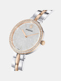 Swarovski Cosmopolitan watch with crystals and rose gold-tone (British brand)