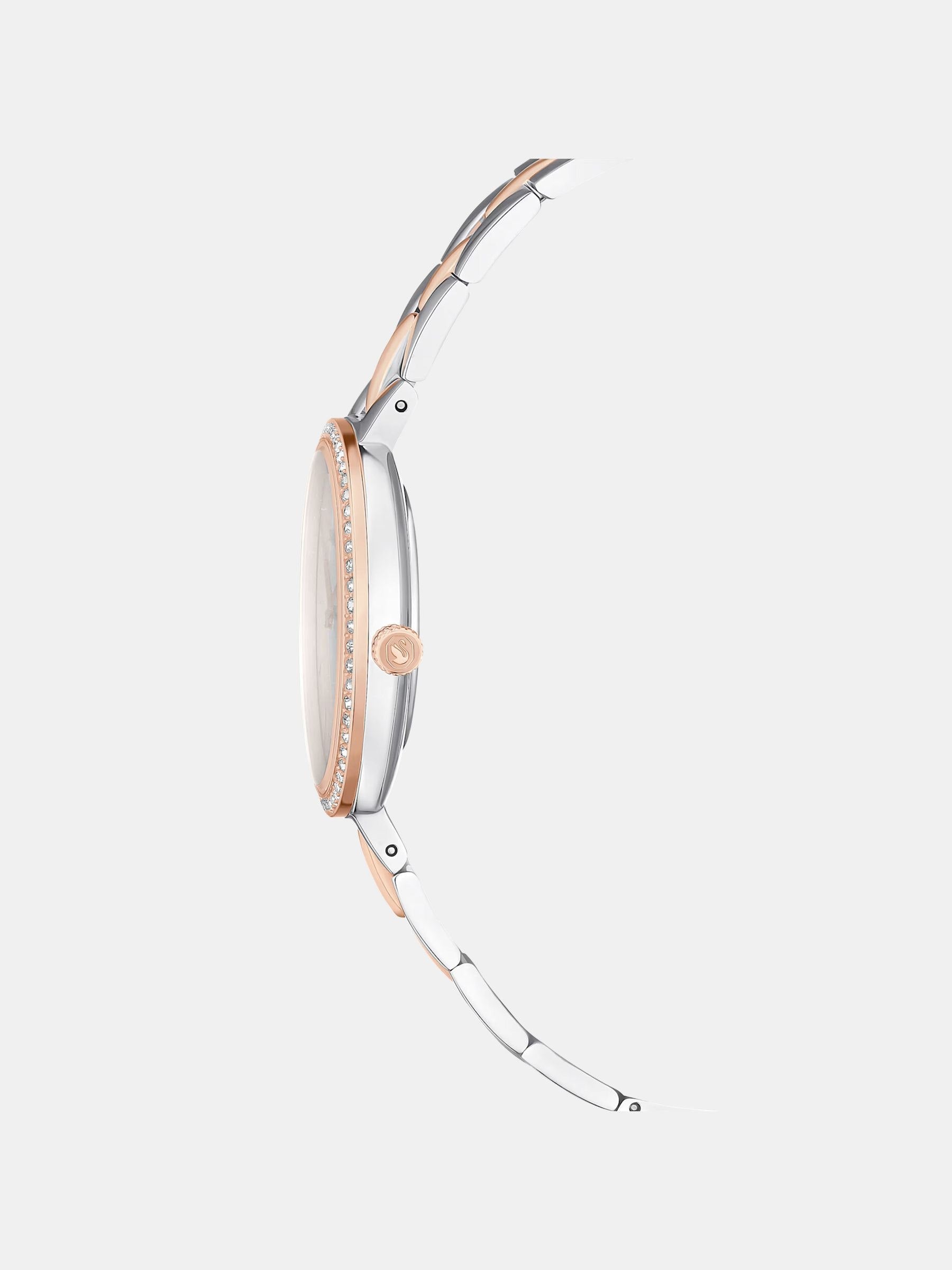 Swarovski Cosmopolitan watch with crystals and rose gold-tone (British brand)