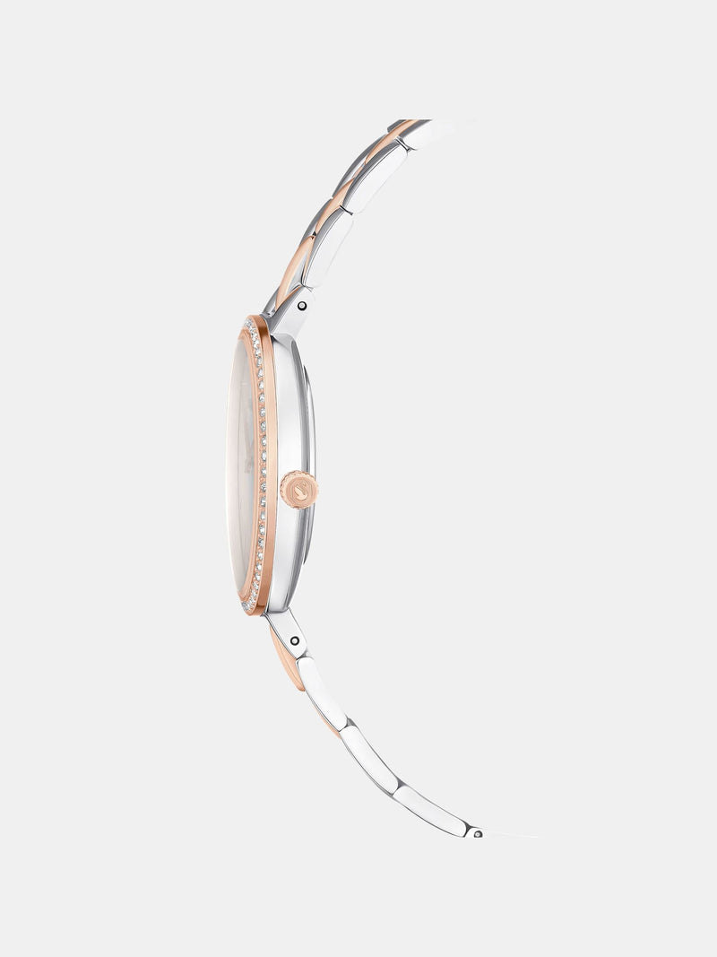 Swarovski Cosmopolitan watch with crystals and rose gold-tone (British brand)