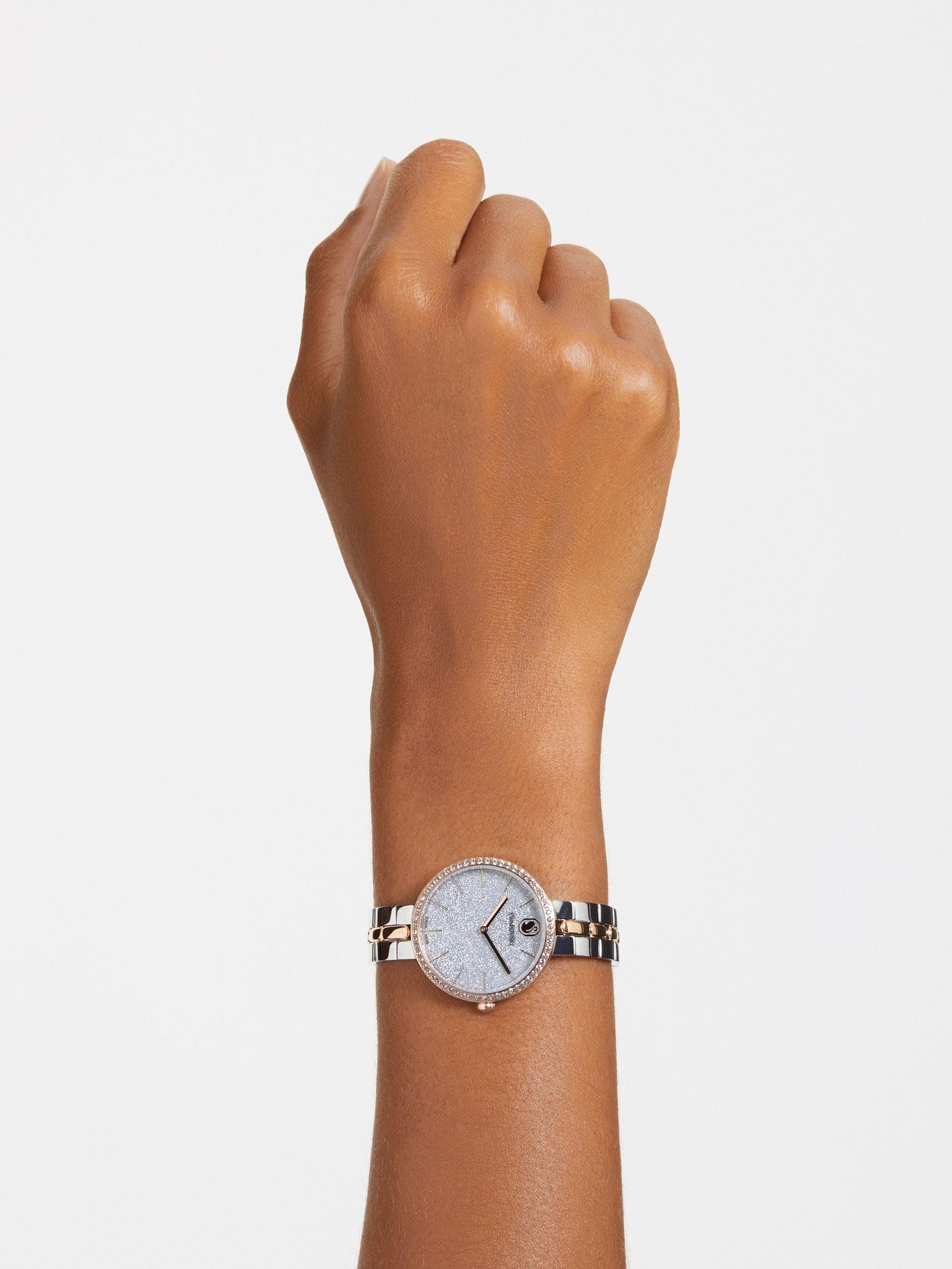 Swarovski Cosmopolitan watch with crystals and rose gold-tone (British brand)