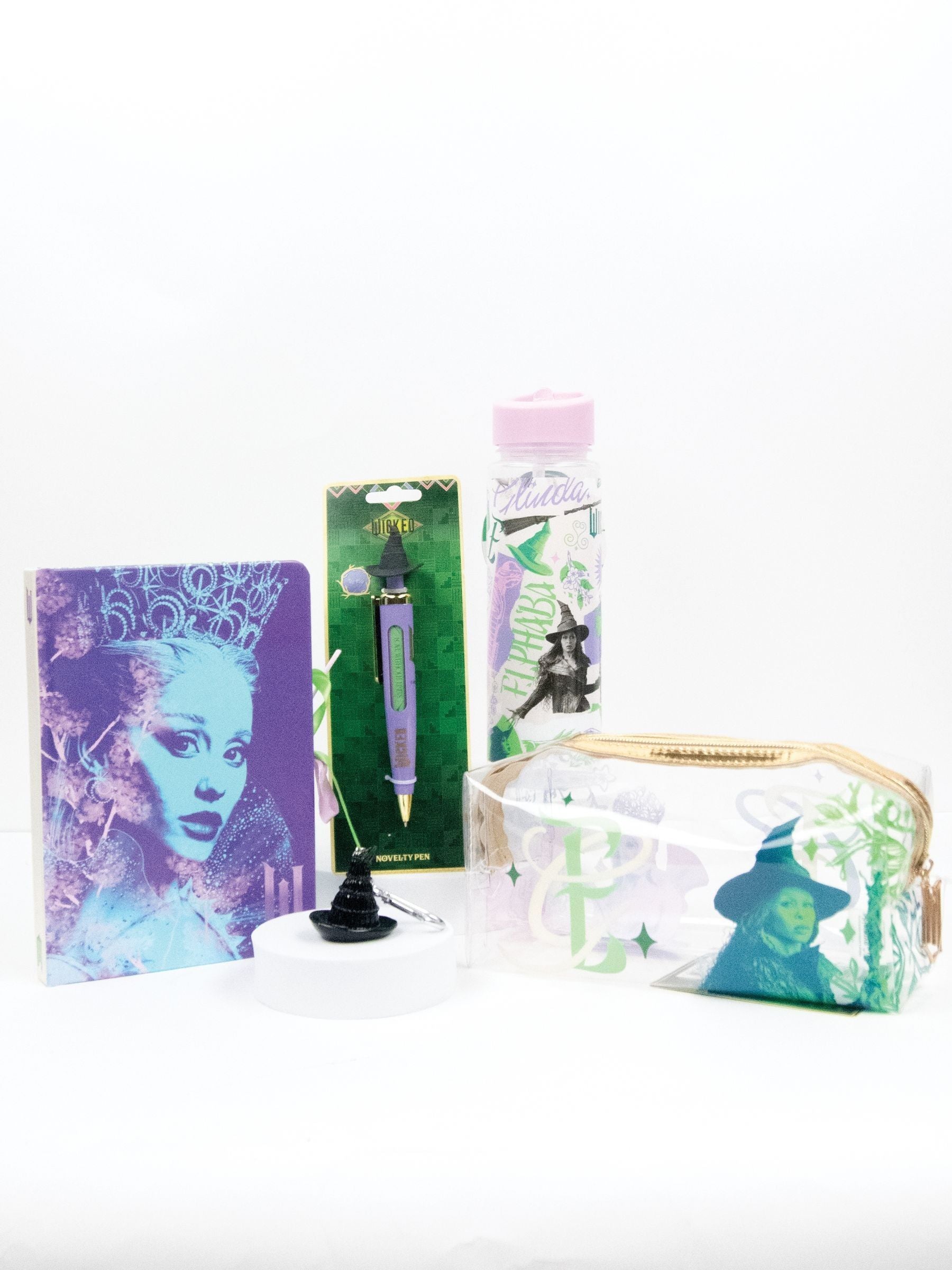 Pyramid International Wicked water bottle gift set with keychain and stationery, imported from the UK