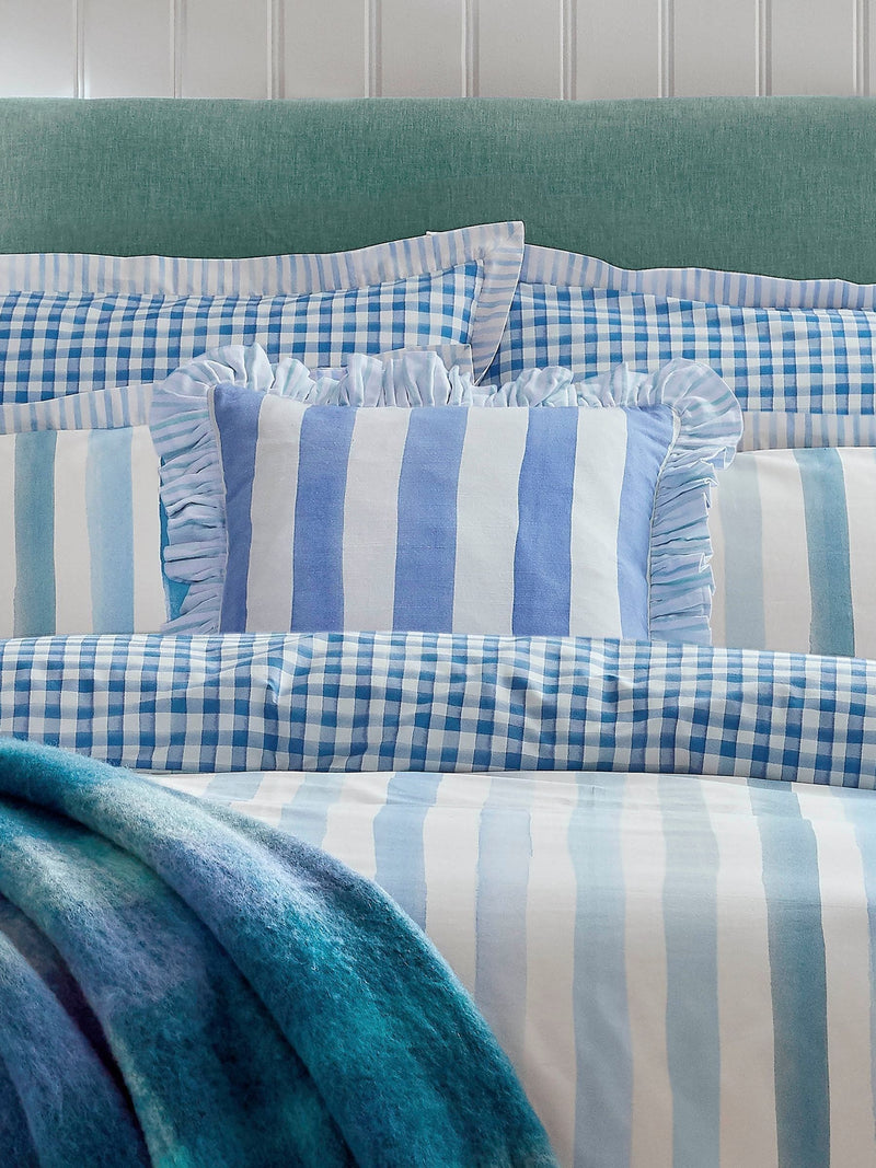 Bluebellgray Sunday Stripe cushion 45x45cm (British brand)