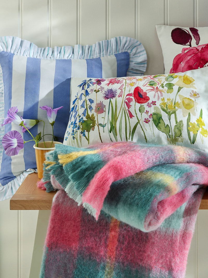 Bluebellgray Sunday Stripe cushion 45x45cm (British brand)