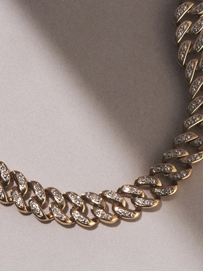 The Diamond Store white Cuban lab diamond bracelet 8.25 inch 0.50ct - British product