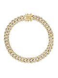 The Diamond Store white Cuban lab diamond bracelet 8.25 inch 0.50ct - British product