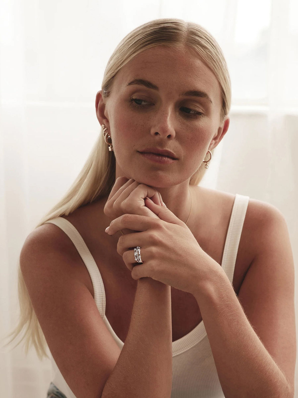 The Diamond Store lab diamond rain drop ring, UK version