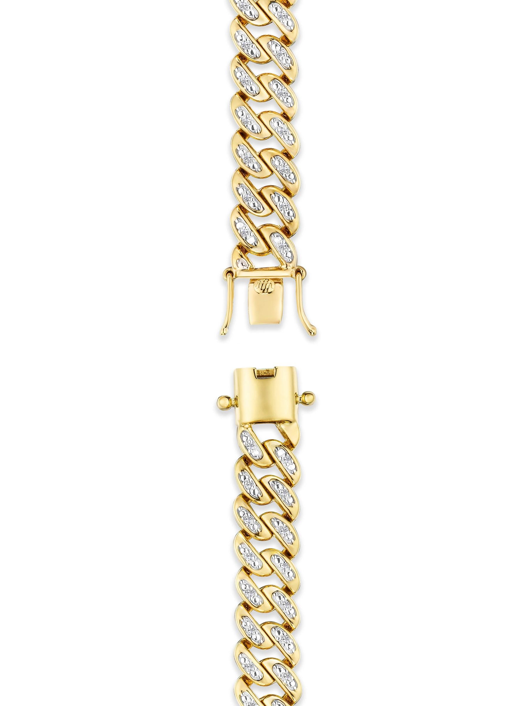 The Diamond Store Cuban link lab diamond necklace 16 inch, UK version