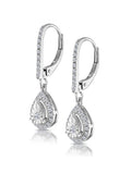 The Diamond Store pear halo lab diamond earrings 0.20ct, UK version
