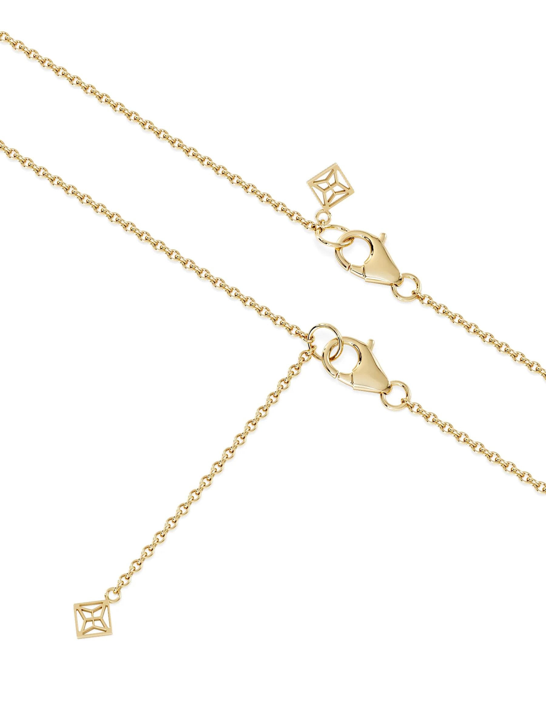 The Diamond Store gold vermeil teardrop pendant necklace 0.10ct lab grown diamond (British brand)