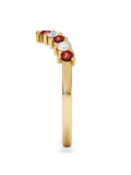 The Diamond Store garnet lab diamond ring in 9K gold (British brand)