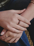 The Diamond Store garnet lab diamond ring in 9K gold (British brand)