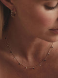 The Diamond Store Blue Vivara lab sapphire and lab diamond necklace set, imported from the UK