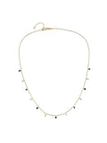 The Diamond Store Blue Vivara lab sapphire and lab diamond necklace set, imported from the UK