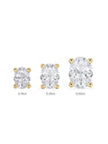 The Diamond Store oval cut lab diamond stud earrings 0.30ct, imported from the UK