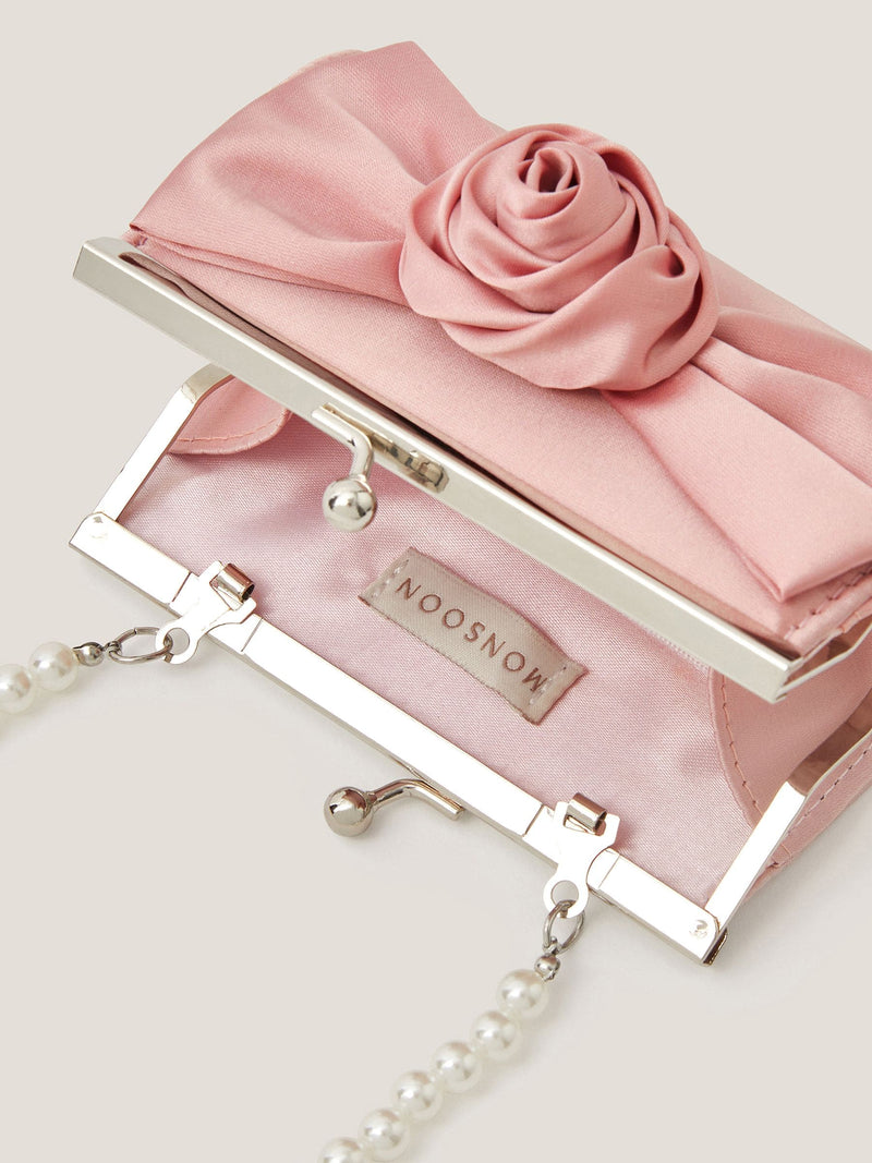 Monsoon pink bridesmaid rosette bag and accessories set (British brand)