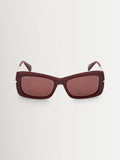 Max Mara brown acetate sunglasses vintage geometric design - British product
