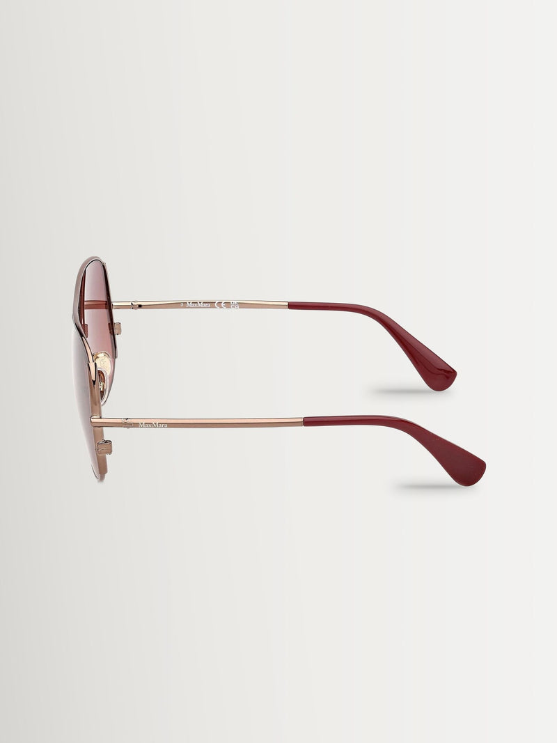 Max Mara gold metal sunglasses, butterfly design, imported from the UK