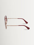 Max Mara gold metal sunglasses, butterfly design, imported from the UK