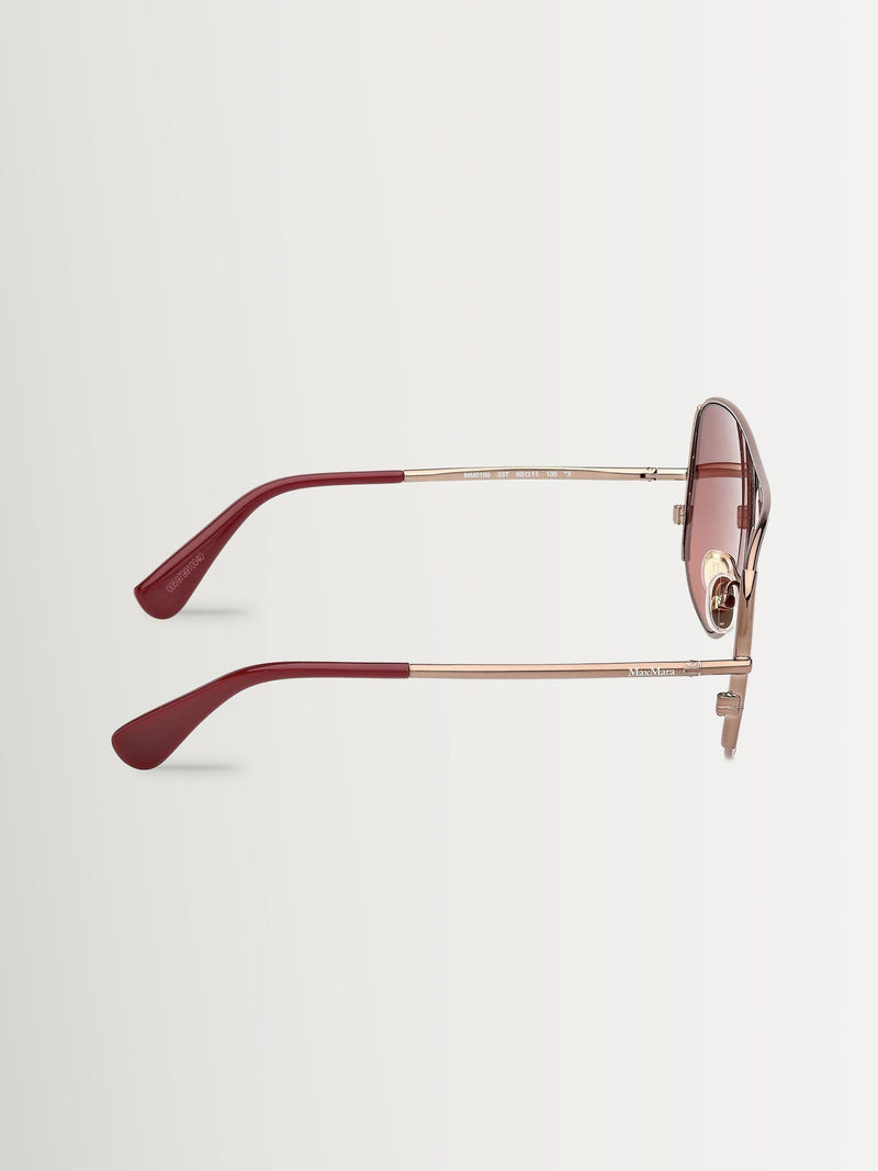 Max Mara gold metal sunglasses, butterfly design, imported from the UK
