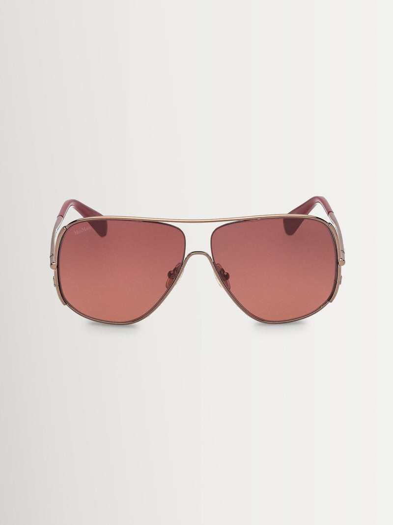 Max Mara gold metal sunglasses, butterfly design, imported from the UK