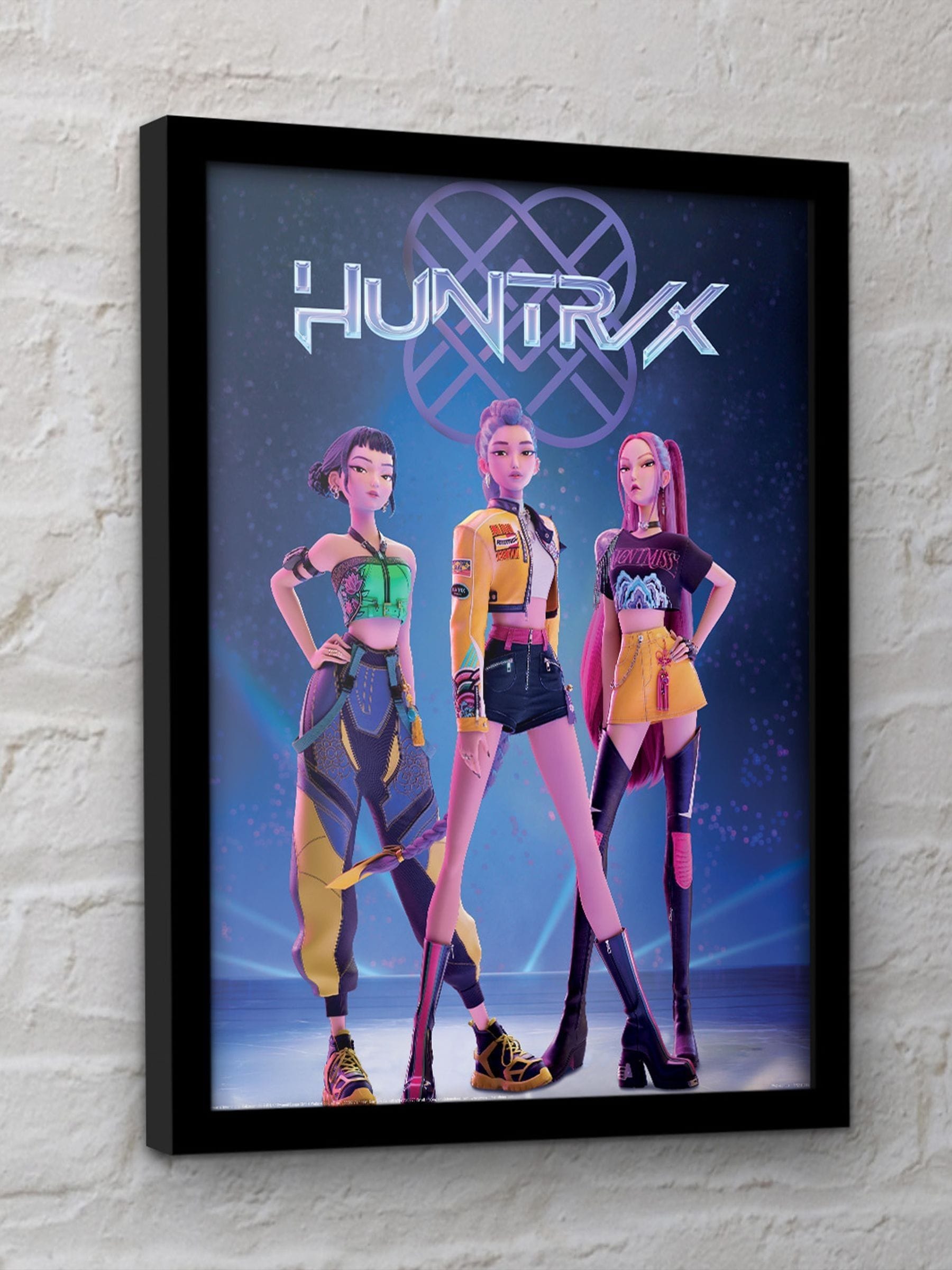 Pyramid International K-Pop demon hunter framed print bundle 45x43cm (British brand)