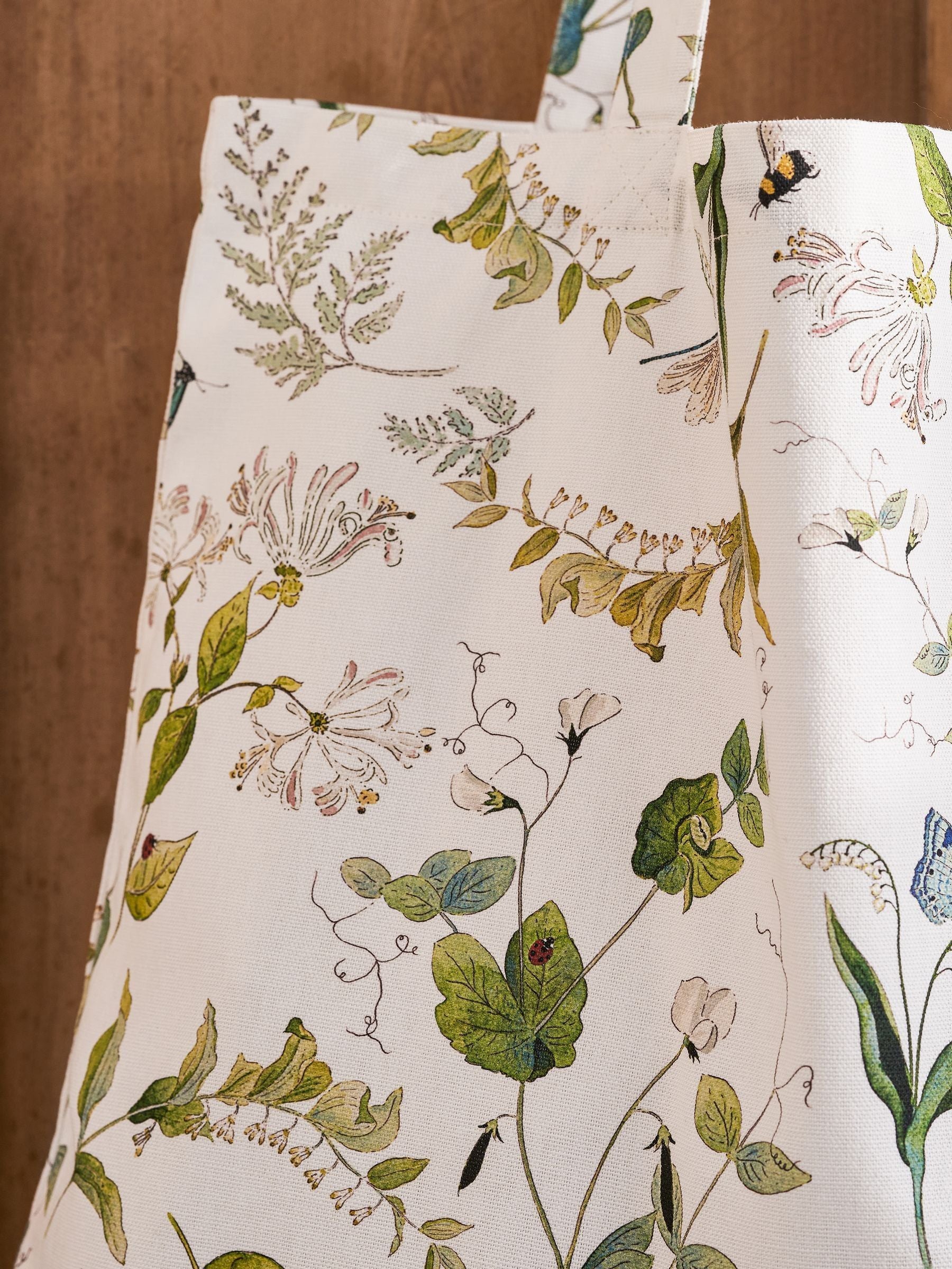 Sophie Allport off white wild floral tote bag (British brand)